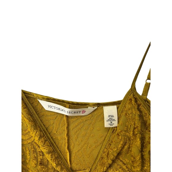 Vintage 90s Victoria's Secret Chemise Yellow Chenille Mini Nightie Dress MED - Picture 5 of 8